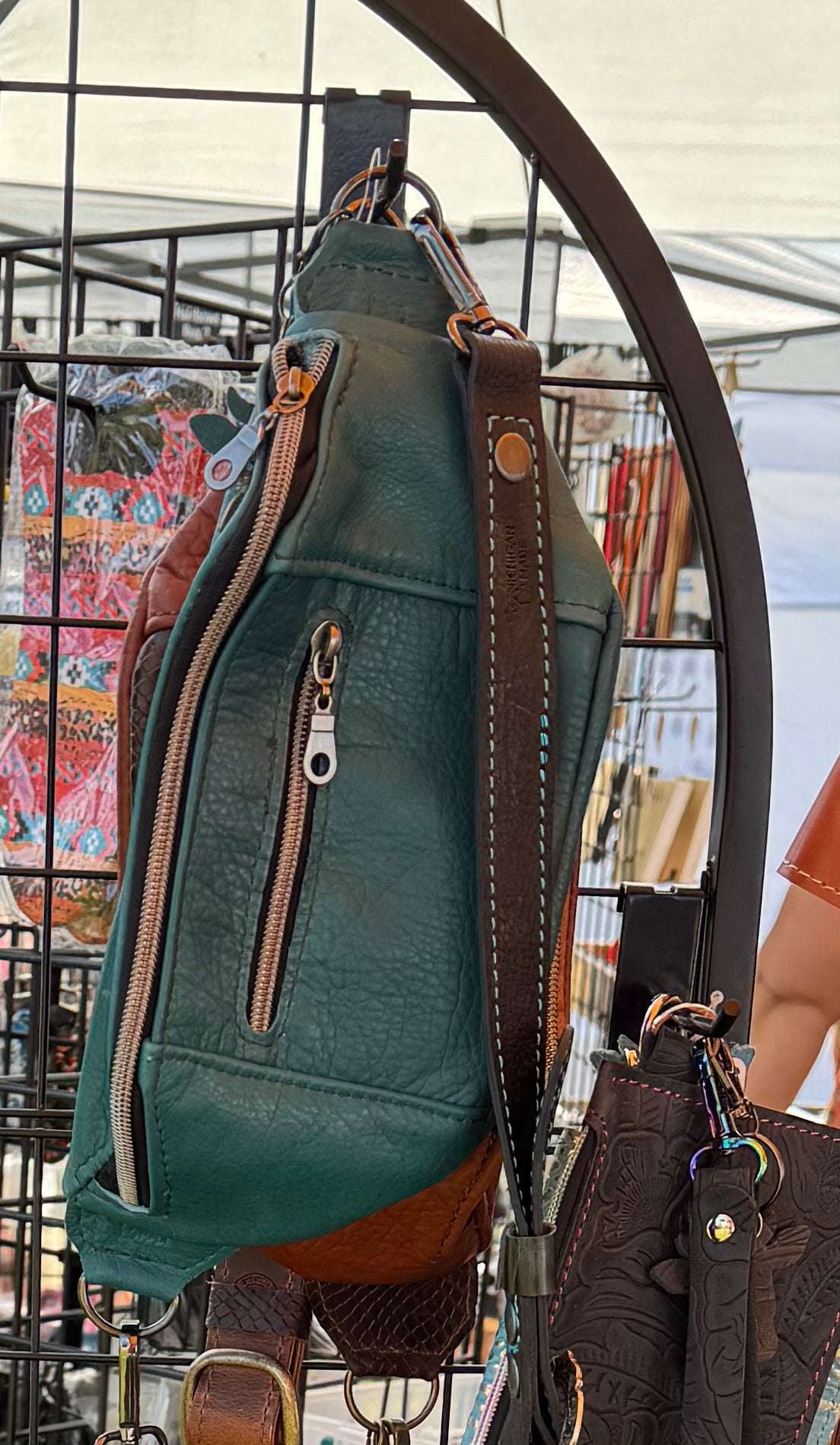 Crossbody Sling bag, Teal