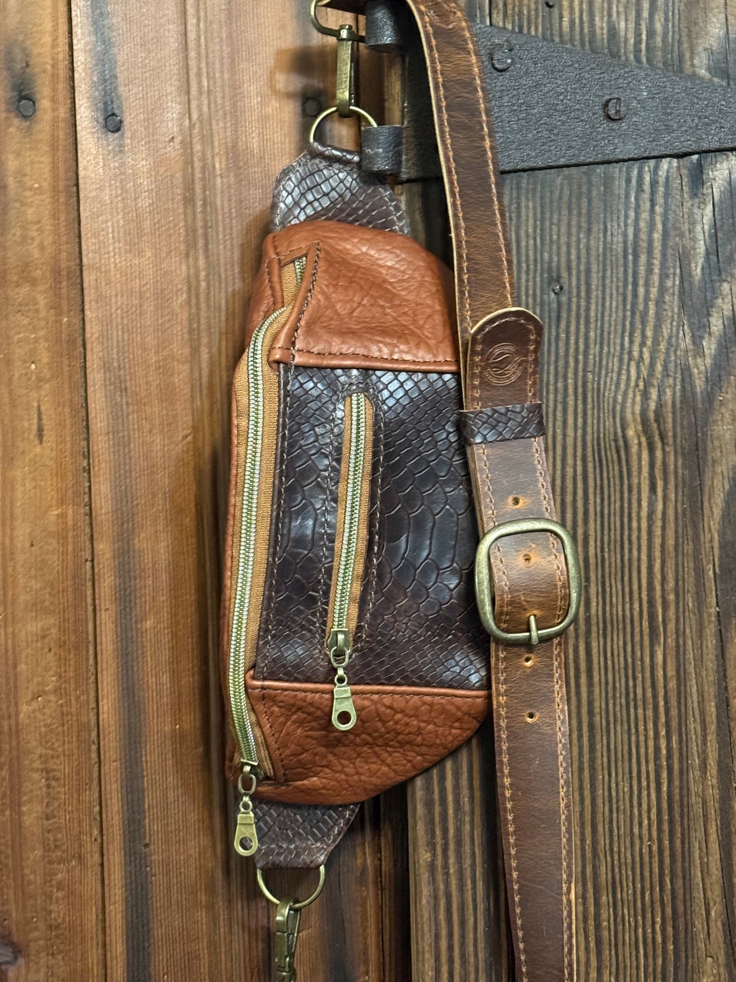 Crossbody Sling Bag, Brown